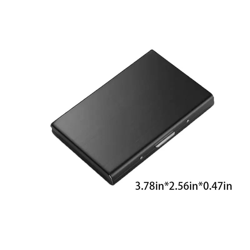 πΌ BUSINESS FAVORITE | Premium Metal Card Holder β Slim RFID Wallet with Matte Black Finish