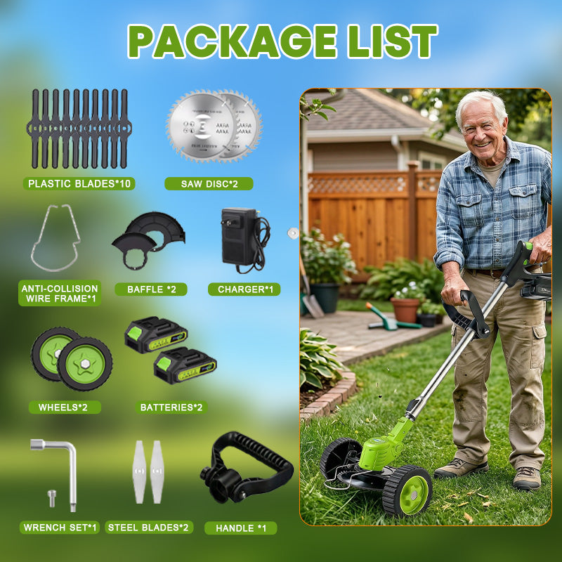 🔥3 In 1 Cordless Grass Trimmer,Weed Eater and Edger