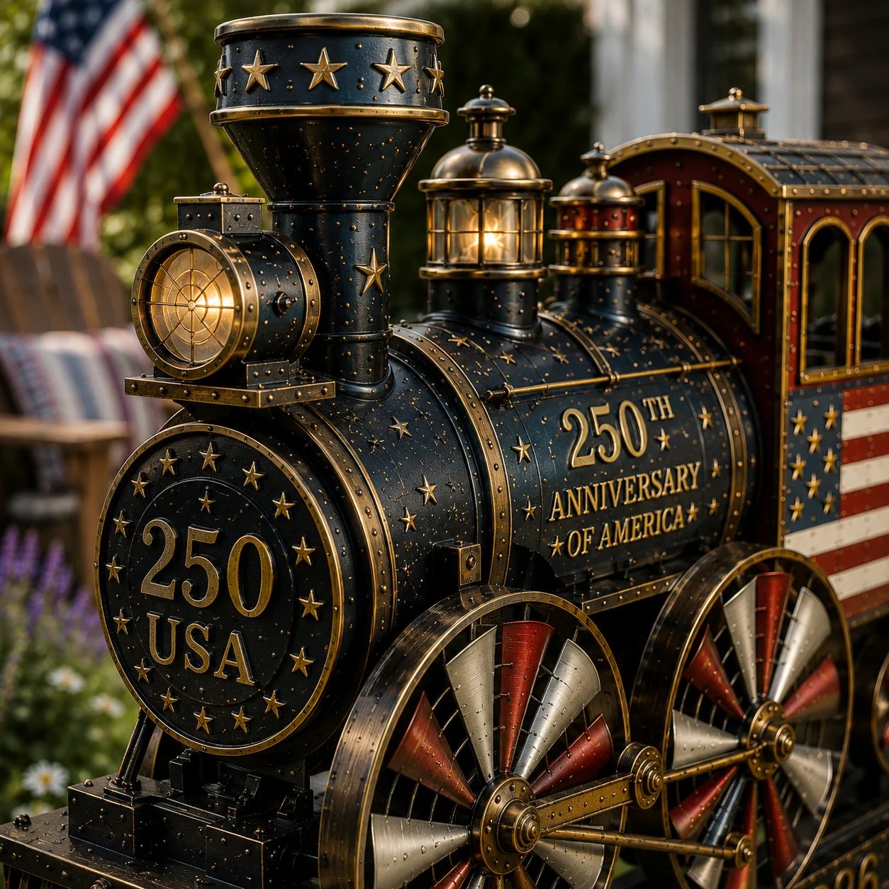 🔥Limited time 55% OFF🔥🚂USA 250 “Liberty Express” Train Garden Wind Spinner -✈️ (Free Delivery Fee)