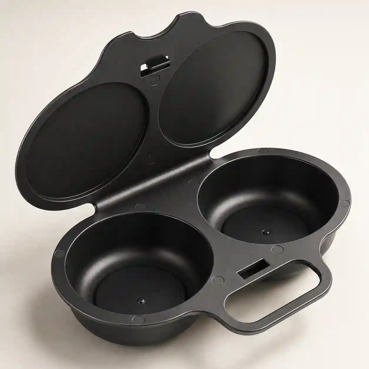 🥳2026 HOT SALE🥳💞50K+ SOLD! 🥗🎁 50% OFF! Microwave Egg Poacher——Dual‑cavity, non‑stick & easy clean. Healthier than frying – stock up & save! 🏠✅