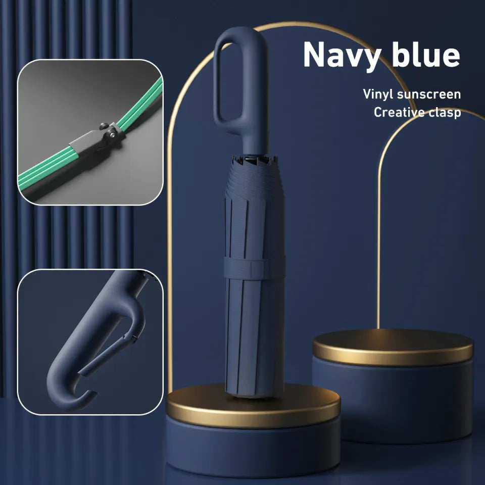 ☔Portable Automatic Folding Umbrella-Windproof Waterproof with Loop Buckle