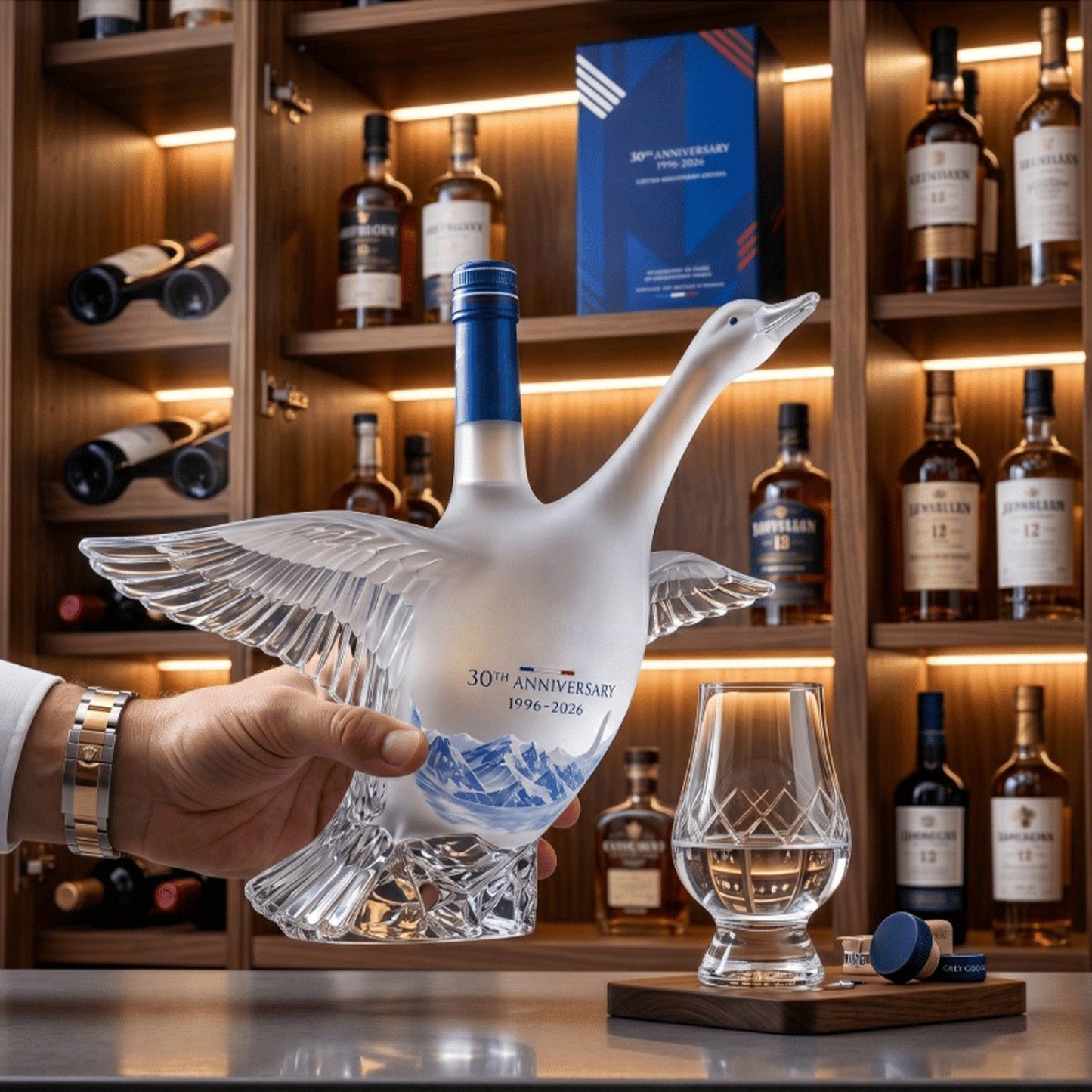 Goose 30th Anniversary 3D Sculpted Vodka Bottle, Limited Edition