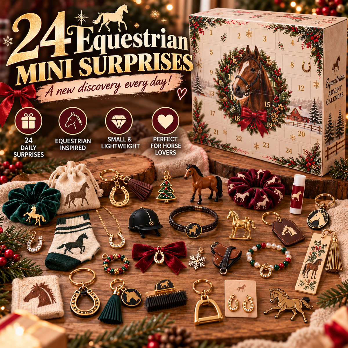🐴 24-Day Equestrian Advent Calendar – Daily Mini Surprises for Horse Lovers