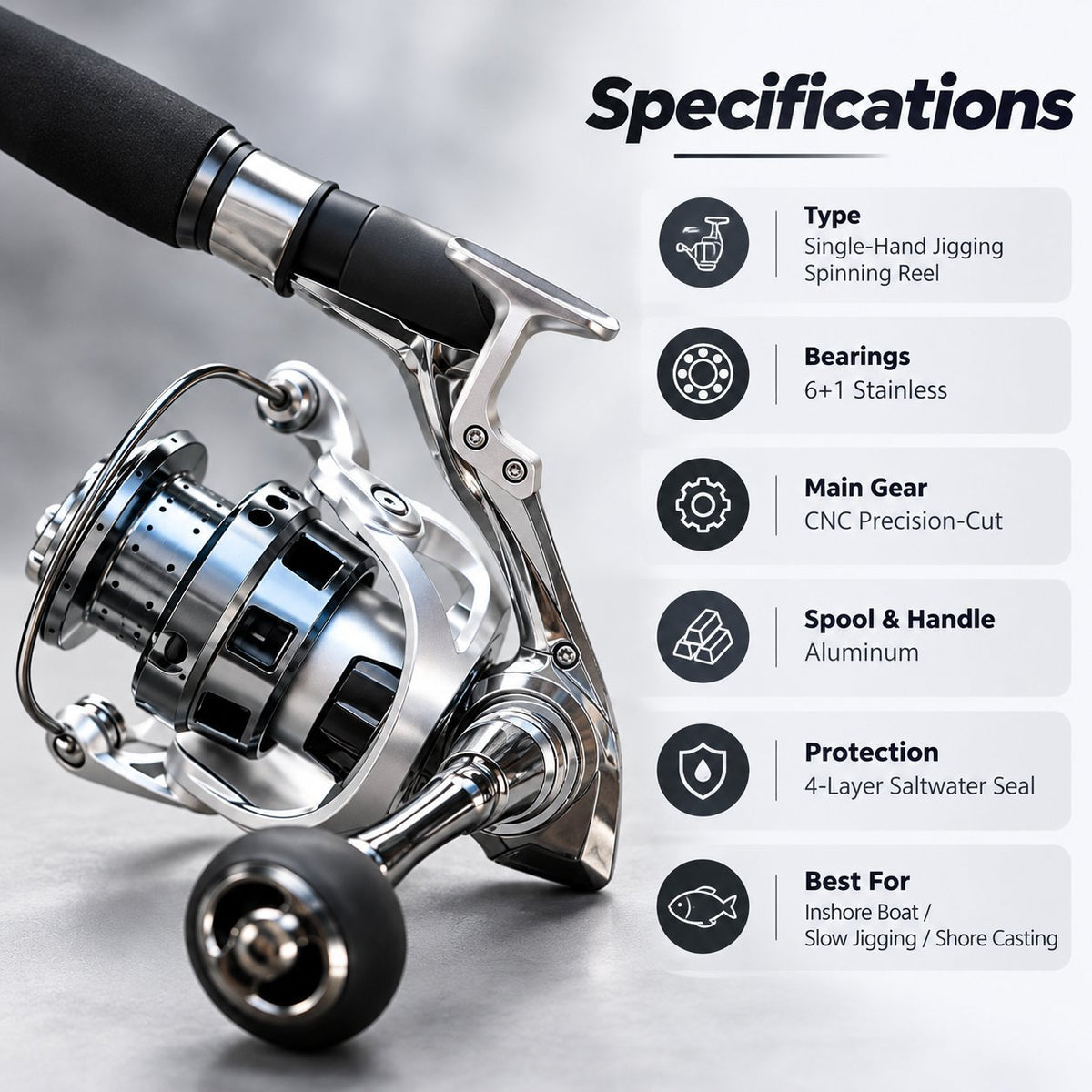NEW ARRIVAL🎣 Single-Hand Jigging Reel