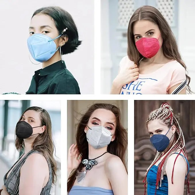 🔥100 pieces - KN95 Mask, 5-layer breathable design, excellent ventilation effect, suitable for decoration and outdoor use
