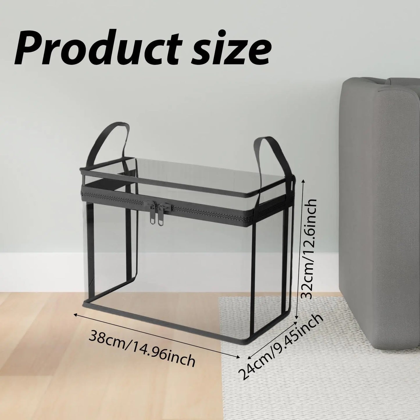 🎁Large Clear Thick Plastic Storage Box with Hinged Lid