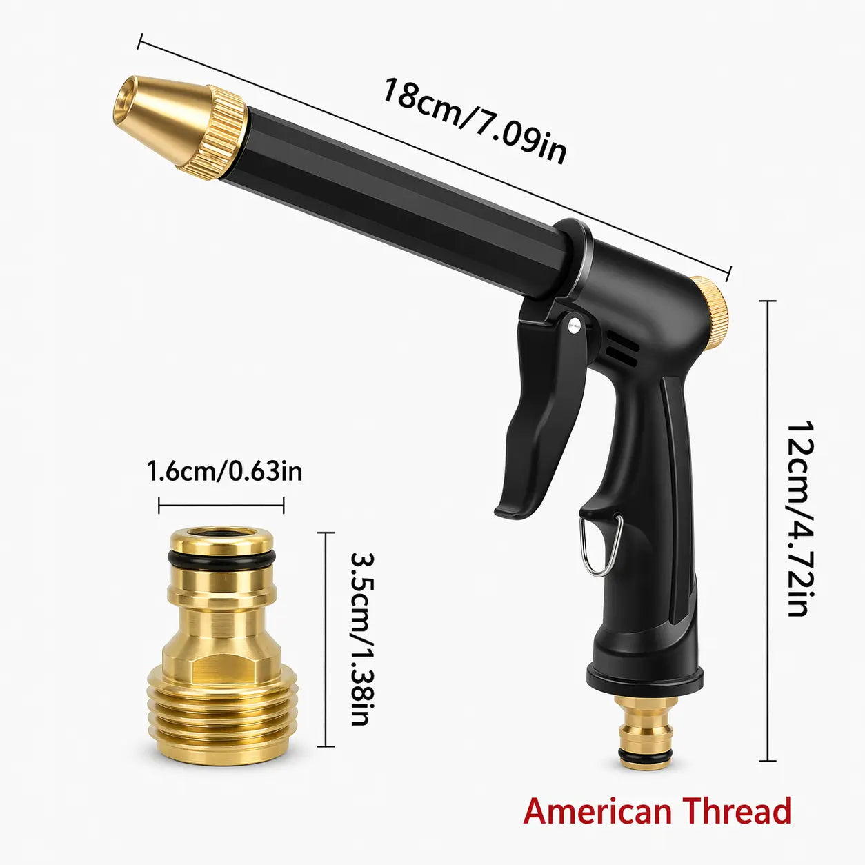 🔫 High-Pressure Water Gun – Handheld Car Wash + Garden Sprayer + Household Cleaner
