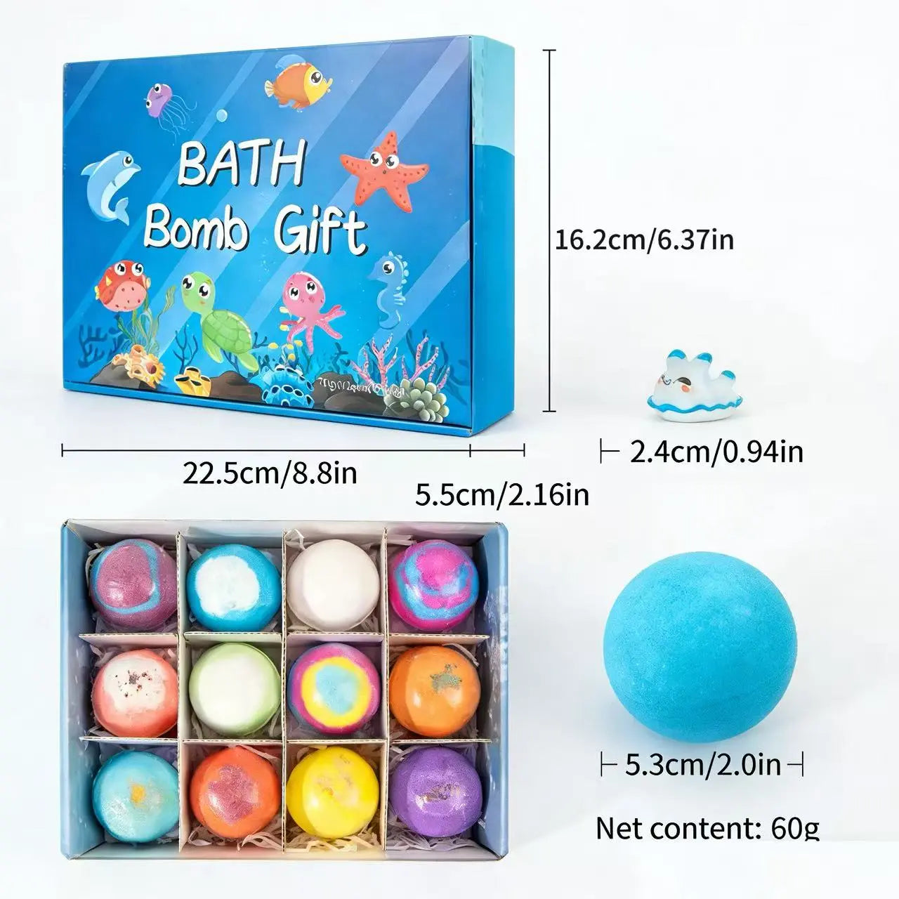 Bath Bombs for Kids with Surprise SPRING Inside, 12 Pack Kid Bath Bombs Gift Set,Easter Basket Stuffers for Boys Girls BubbleBath