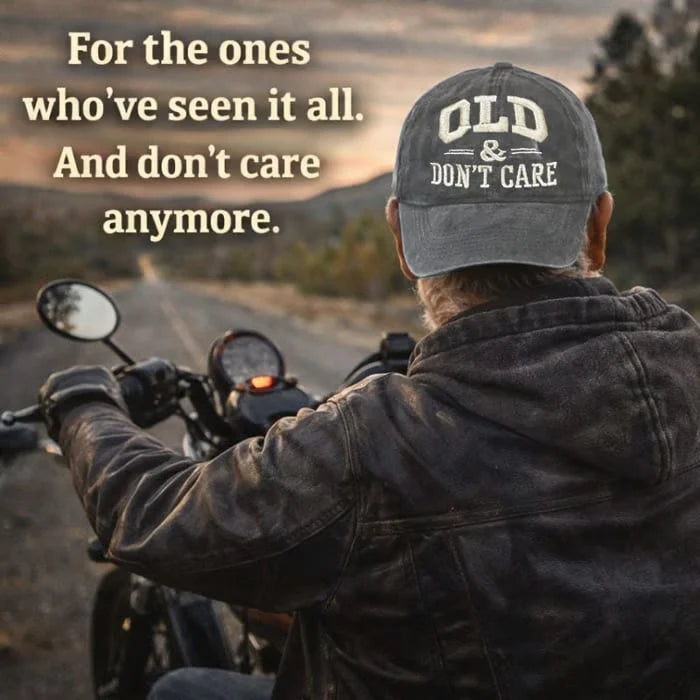 Vintage Distressed"OLD & DON'T CARE"Cap