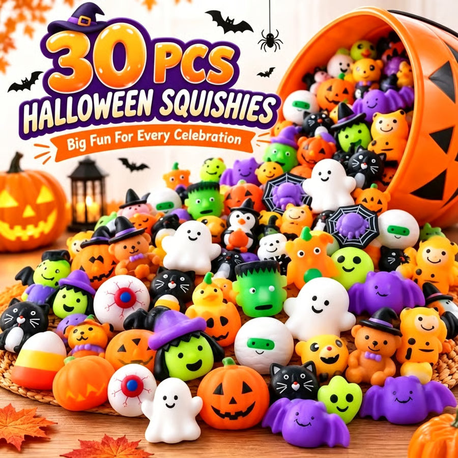 π 100PCS Halloween Mochi Squishy Toys β Cute Sensory Party Favors & Goodie Bag Fillers β¨