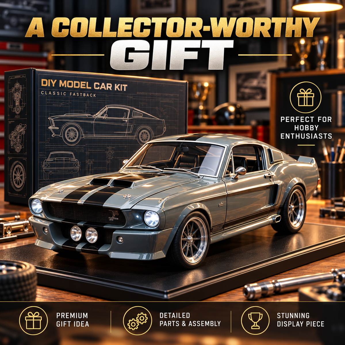 π Classic Fastback DIY Model Car β Build Your Own 1967-Inspired Muscle Icon
