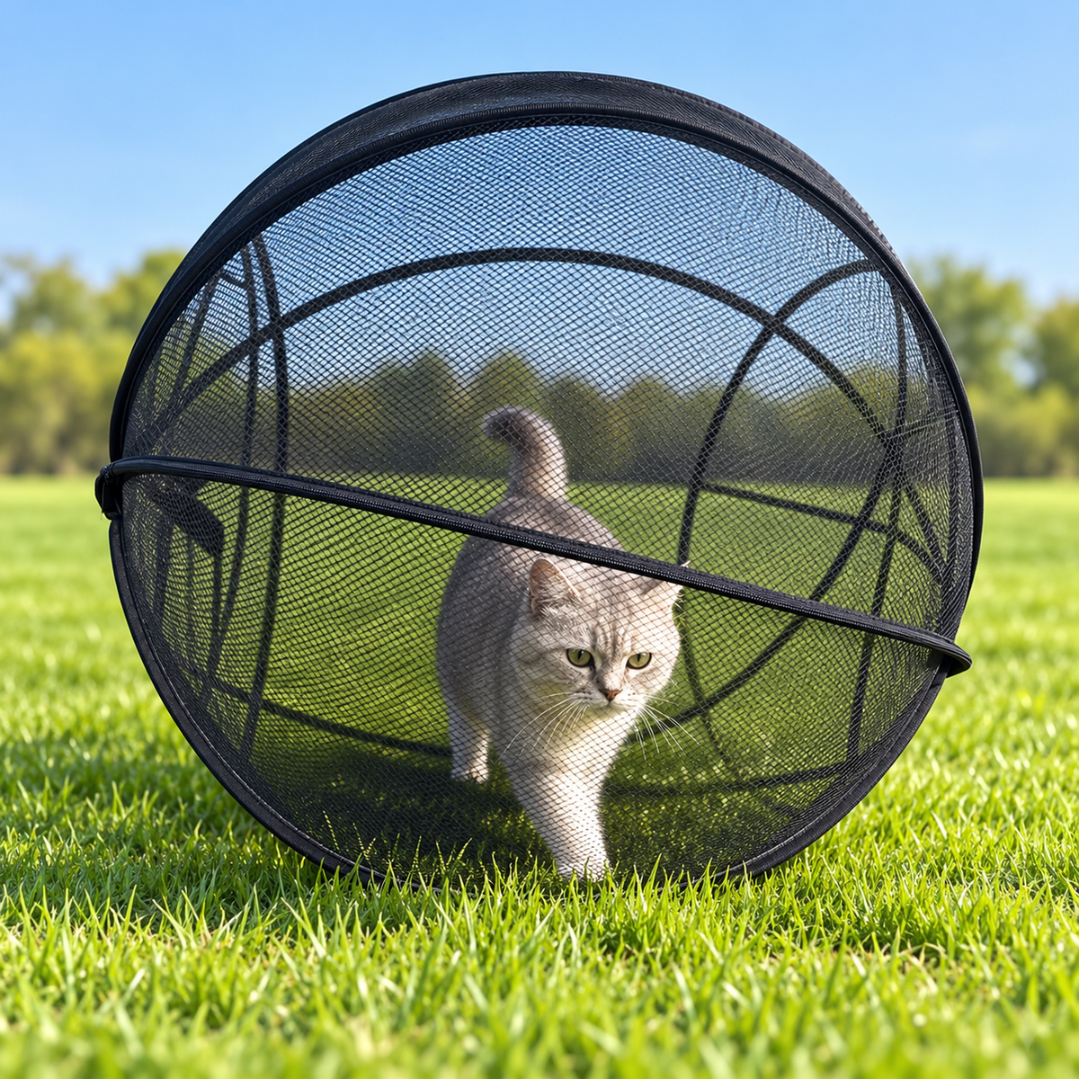🎉🐱🌿 FreshAir Cat Haven™ – Pop-Up Mesh Playpen🎉