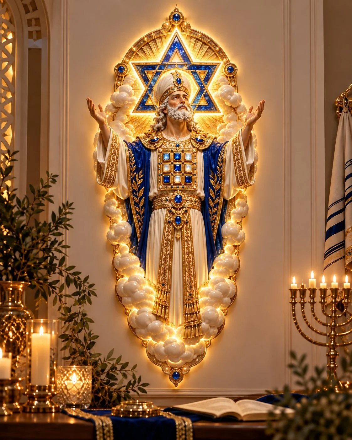 Jewish Heritage Illuminated Wall Art – High Priest Inspired Design