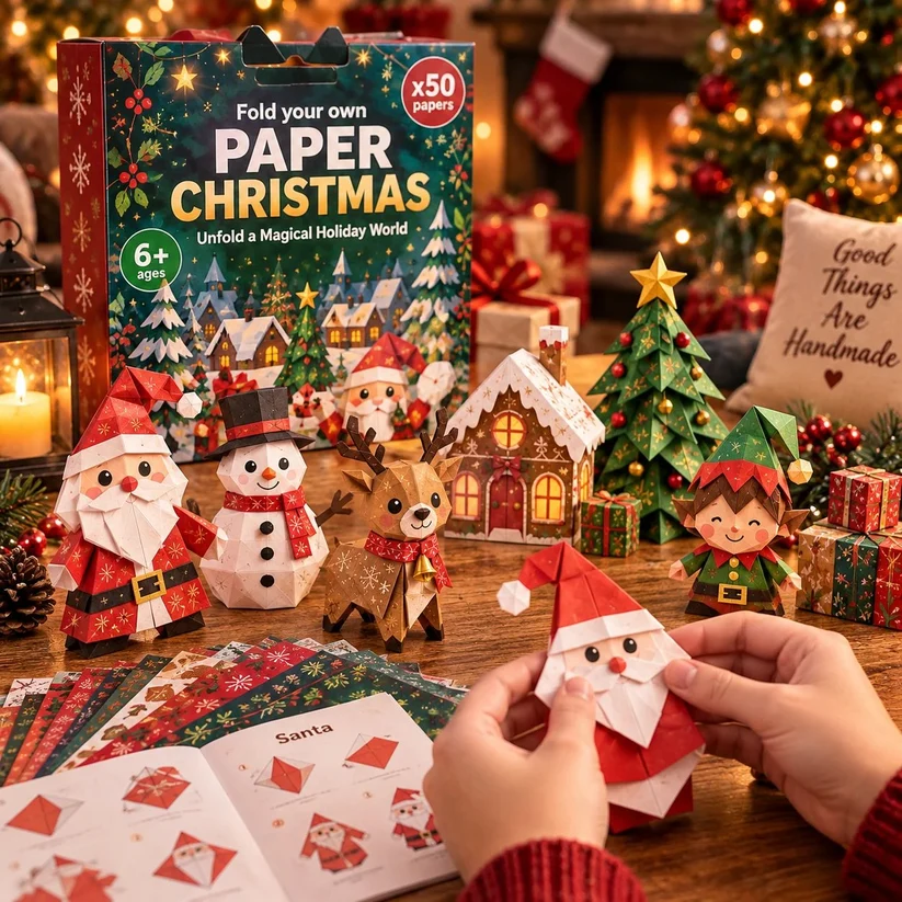 📜Relaxing & Beginner-Friendly- 3D DIY Paper Christmas(💕Step-by-Step Guide Included)