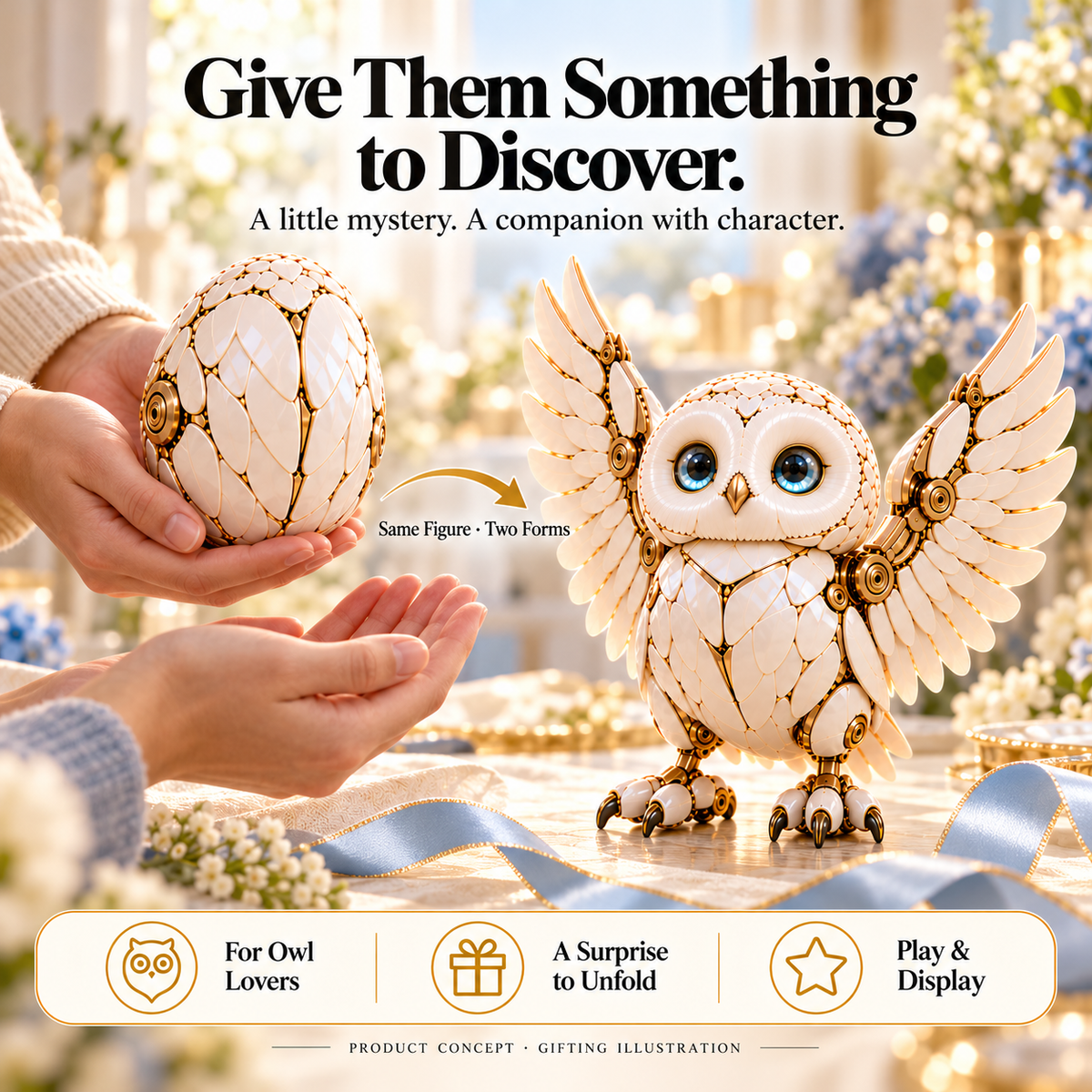 ๐ฆ 2-in-1 Transforming Mechanical Owl Egg โ A Surprise to Unfold, a Companion to Display