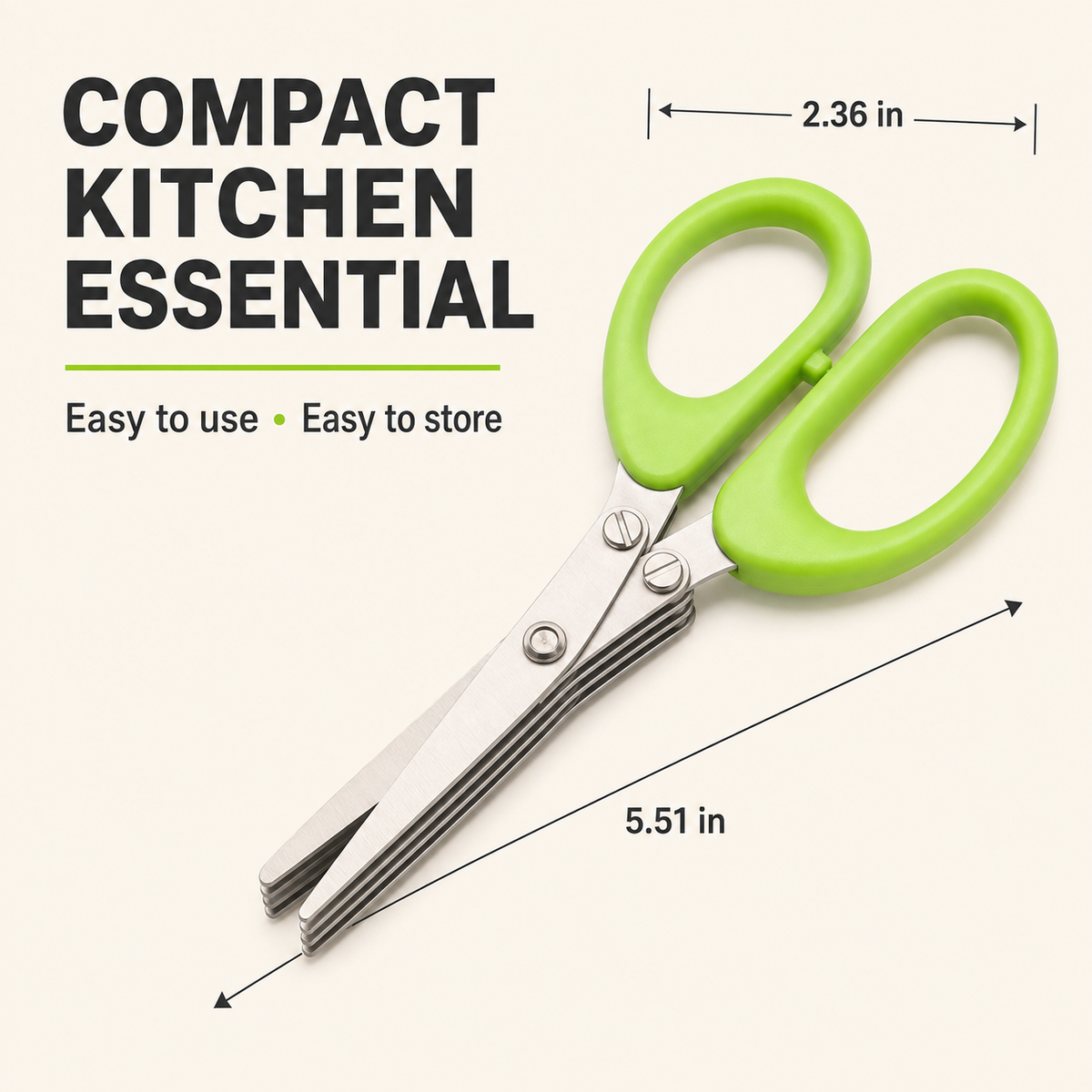 ✂️Stainless Steel 5 Blades Scallion Cutter Scissors✨
