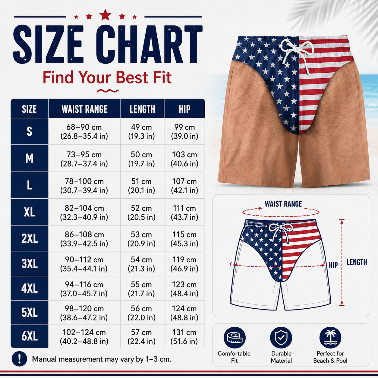 🔥Men’s Funny Gag Gift Beach Shorts