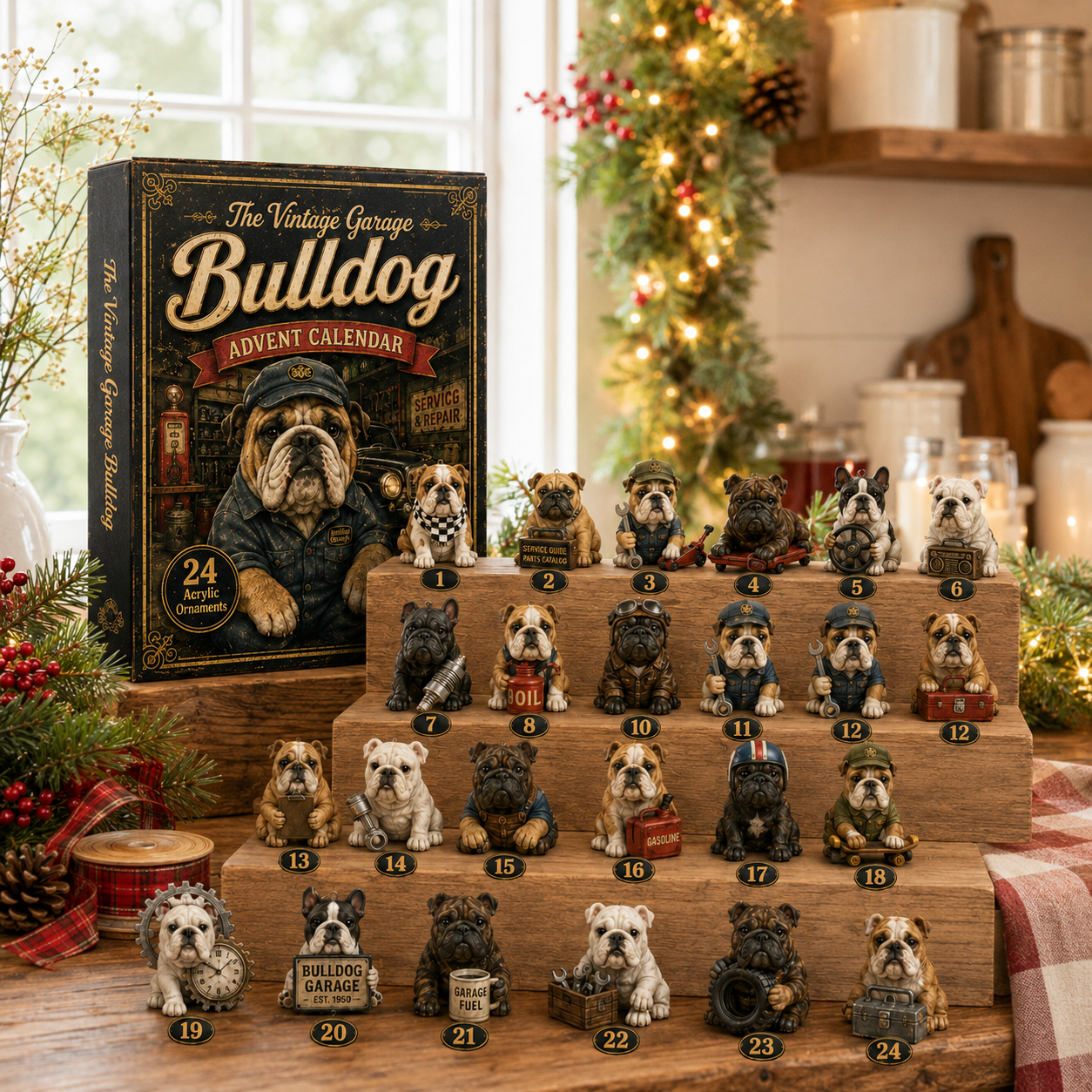 π₯49% Off Last Day -π§ Vintage Garage Bulldog Advent Calendar 2026 β 24 Days of Classic Bulldog Garage Surprises