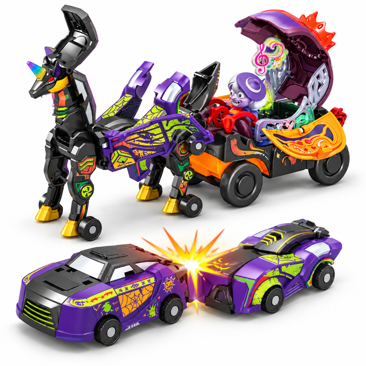 🚗 Transforming Dragon Racing Car – Magnetic 2-in-1 Action Toy 🐉🔥