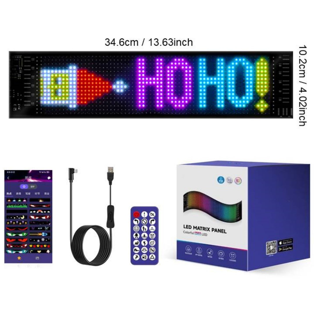 π₯New Smart LED Pixel Car Display β App-Controlled Custom Text, Colors & Animations