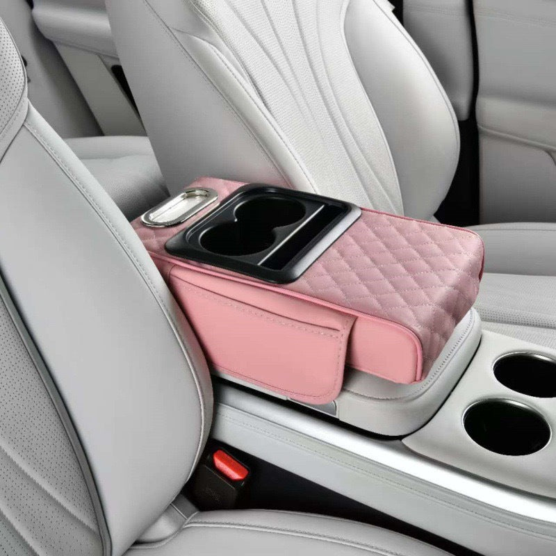 š„ Last Day 48% OFF ā Car Console Organizer ā PU Leather Armrest, Side Storage, Cup Holder