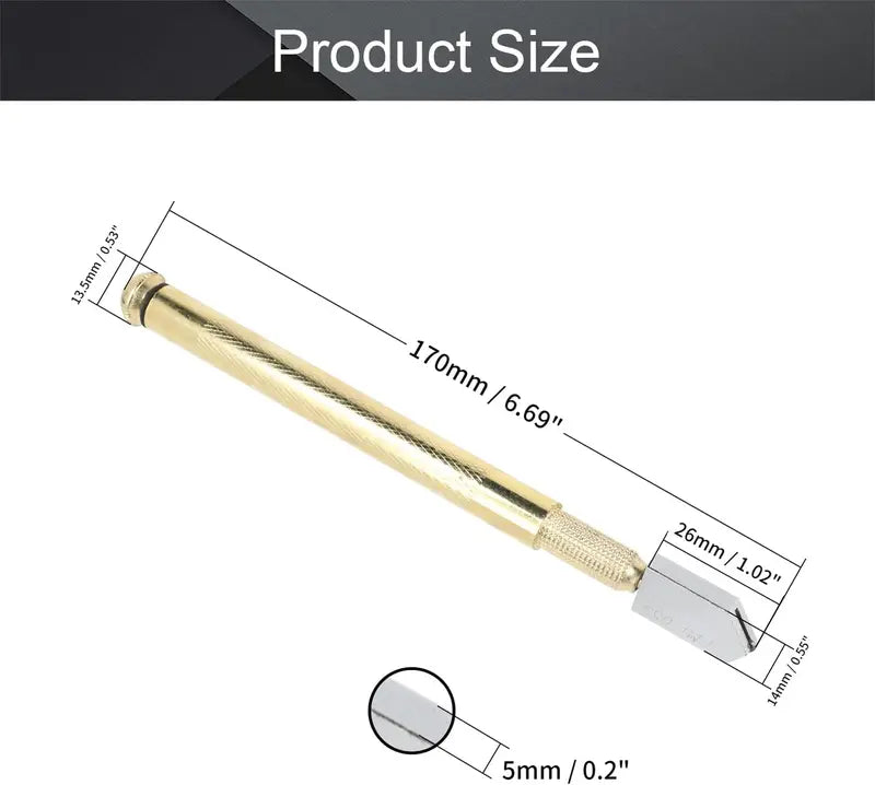 ✨Professional Diamond Glass Cutter with Alloy Handle Roller Wheel