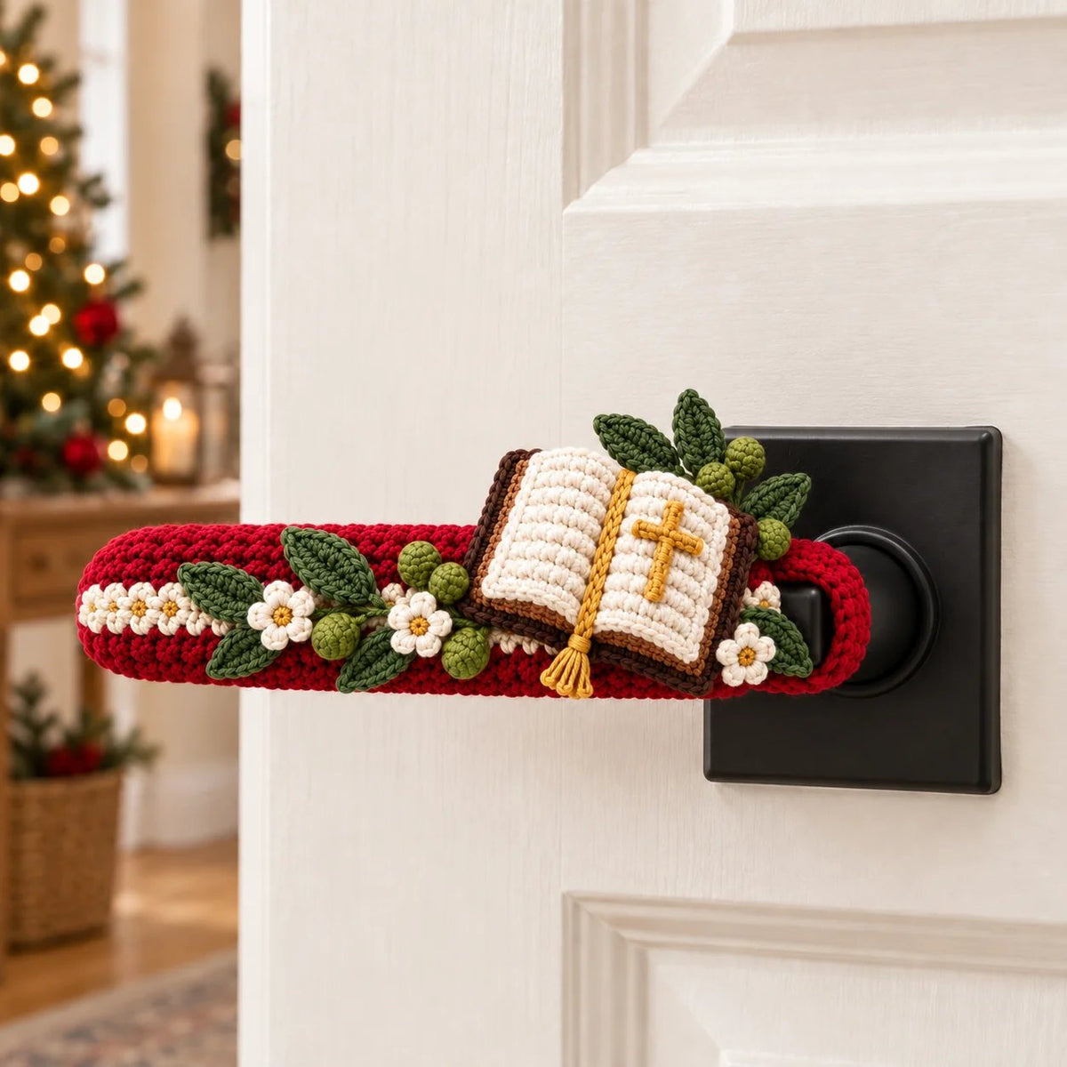 🔥Hand-Crocheted Blessing Door Handle Covers – Warm Handmade Home Decor