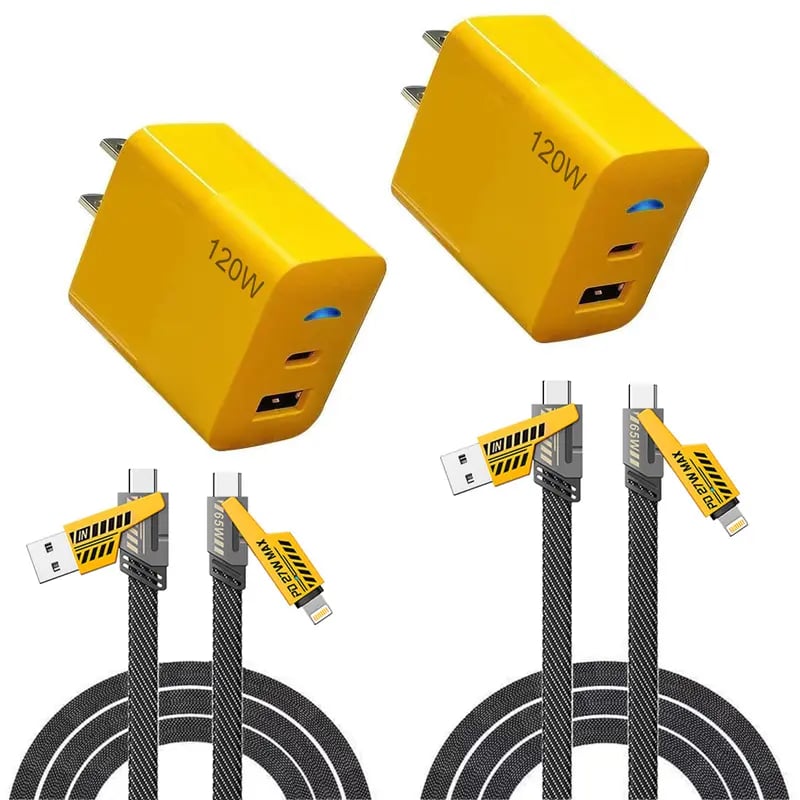 š„Limited Stockā”2-Pack Multiple Ports USB C/USB A Fast Charger Adapter