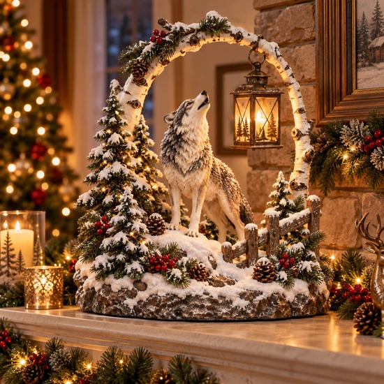๐ฎ๐ Highland Cow Christmas Lantern โ Cozy Woodland Holiday Dรฉcor