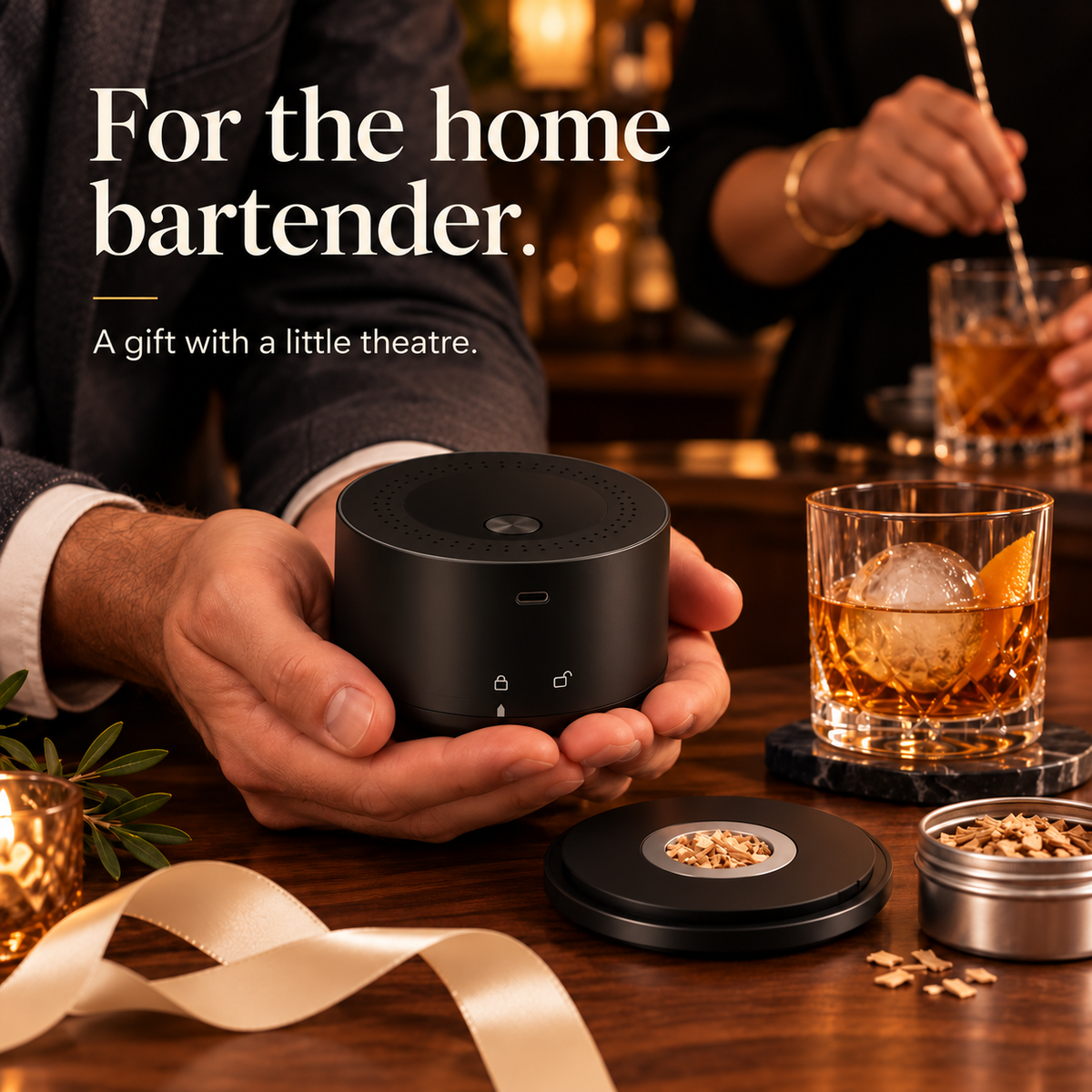 🍺 Electric Whiskey Smoker Kit — Rechargeable, No Butane