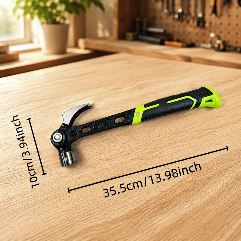 🔨🏗️Extra-sturdy Multi-purpose Claw Hammer – Professional-quality And Heat-treated – With A Non-slip Handle, Ideal For Fitting Window Frames, Demolition Work, Or DIY Projects – Durable And Well-balanced🛠️