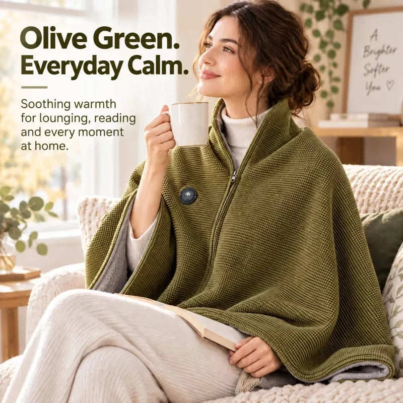 🔥 Wearable Heated Blanket for Cozy Couch & Desk Comfort