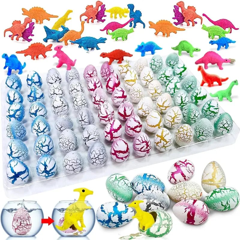 🦖 60 Hatching Dinosaur Eggs | Water-Expanding Dinosaur Surprise Toys