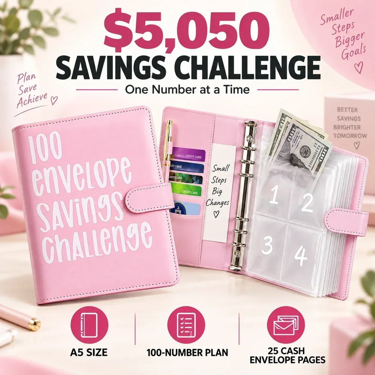💰$5,050 Savings Challenge Binder