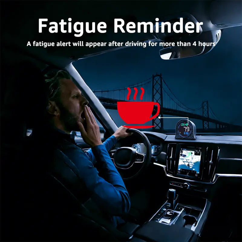 🚗 GPS Head-Up Display – Plug & Play, MPH, Auto Brightness