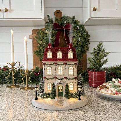 🏡Christmas House Aroma Diffuser – Gentle Mist & Glowing Windows