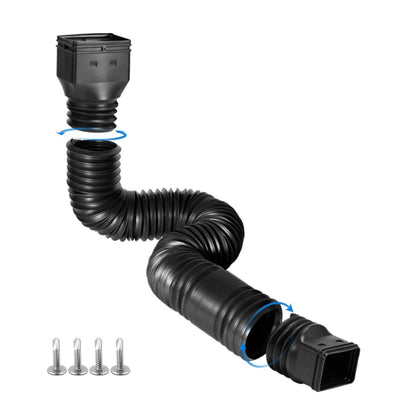 🏡 Flexible Rain Gutter Downspout Extension Kit  – Adjustable 22"-63" Drain Pipe with Leaf Filter for Foundation Protection