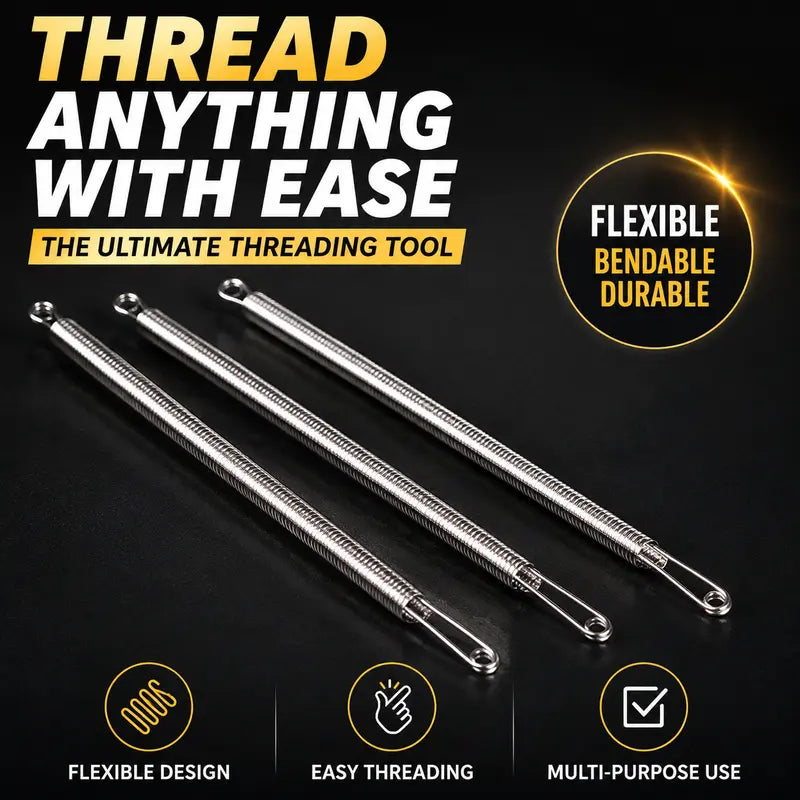 ⚡ Flexible Drawstring Threader Tool – 2PCS Stainless Steel Cord Repair Set