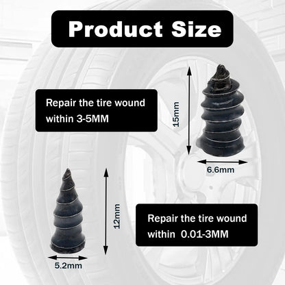 60/30Pcs Tire Repair Screws Plugs, Self-service Tyre Repair Vacuum Rubber Nails Kit for Car/Motorcycle/Truck/Tractor Puncture Fast Tyre Repair Supplies