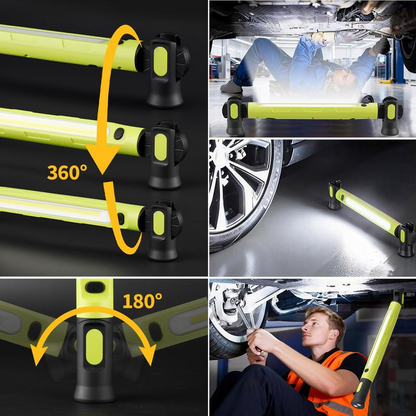 ⚡Under Hood Work Light Bar, 3000LM LED Magnetic Light Bar with Hooks, 5200mAh