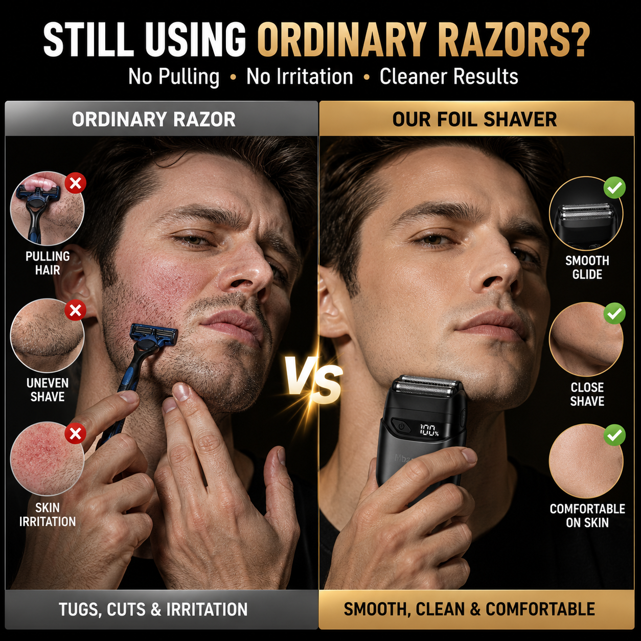 🔥 Hot sale  Portable Electric Foil Shaver For Men
