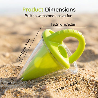 Kids Spilling Funnel XXL with Sifting Shovel - Ultimate Sand & Water Mixing STEM Learning Activity, Kids Beach Toys & Kids Outdoor Toys for 3+