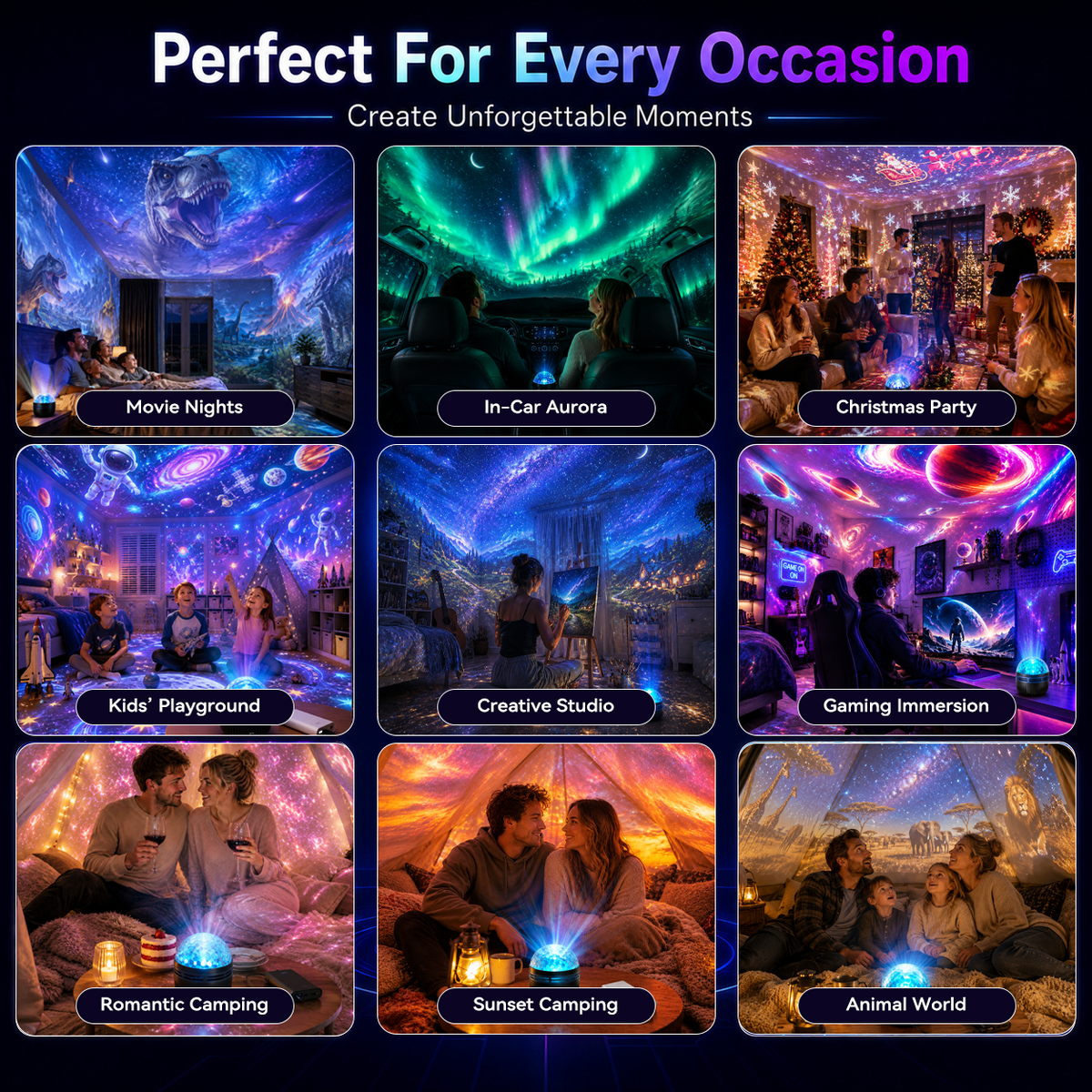 🎀360° Smart Holographic Starry Sky Projector (HD Smart Dynamic 5D)