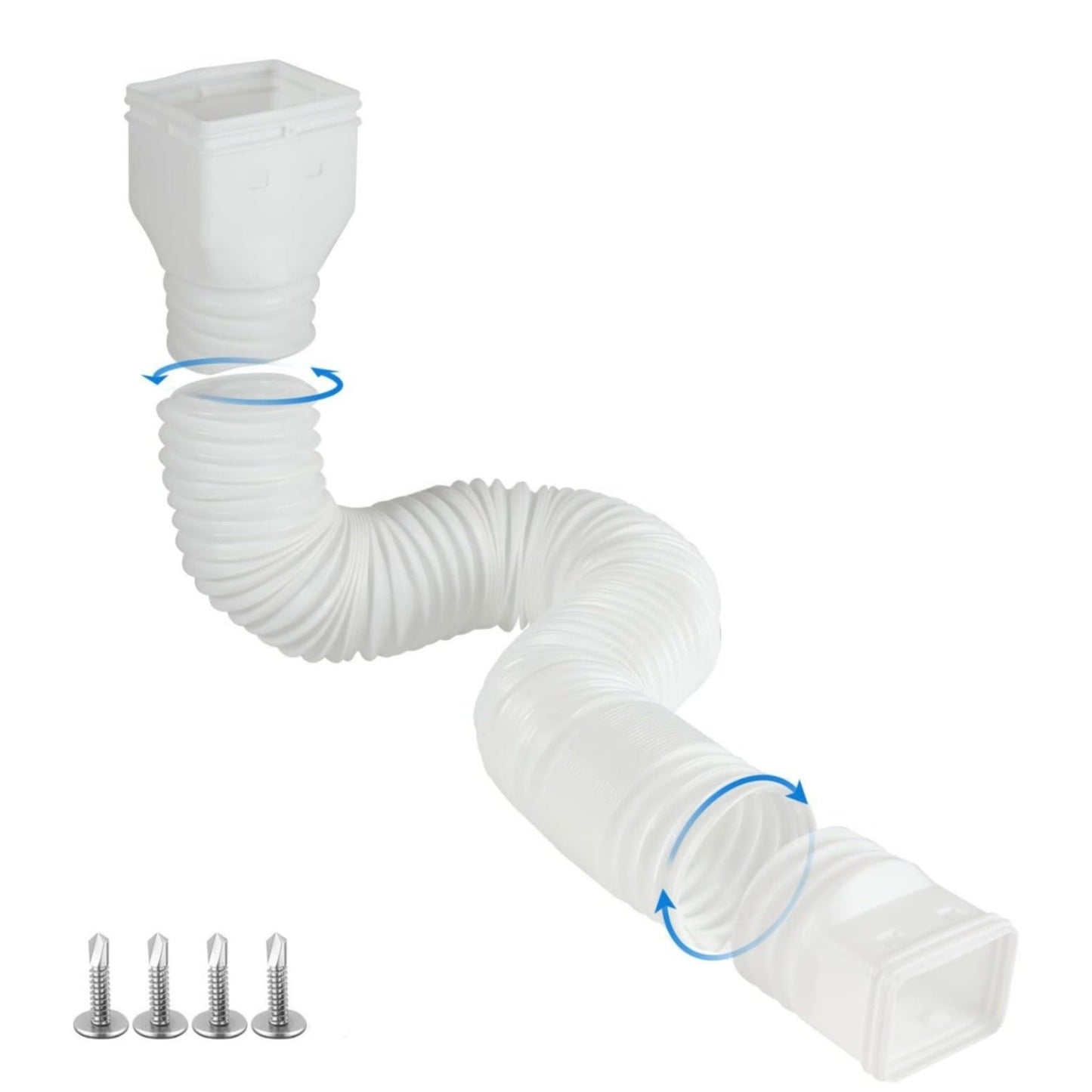 🏡 Flexible Rain Gutter Downspout Extension Kit  – Adjustable 22"-63" Drain Pipe with Leaf Filter for Foundation Protection