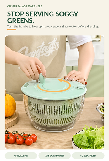 All-in-One Salad Spinner & Vegetable Slicer Set | 6 Blades