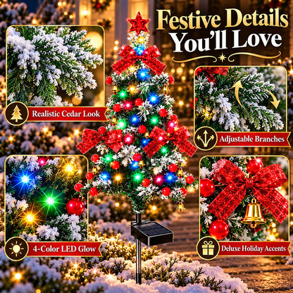 🌲51% OFF 🔥 Solar Cedar Christmas Tree Lights | Festive Outdoor Holiday Decor