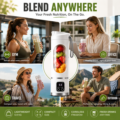🔥Portable USB Blender with LED Display - Perfect for Smoothies & Juices