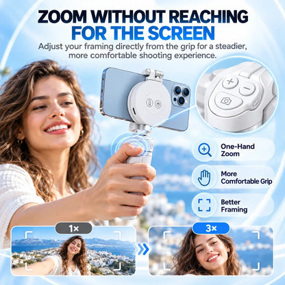 🔥Best Sale🔥📸 Zoomable Magnetic Palm Grip | Selfie Stick & Tripod