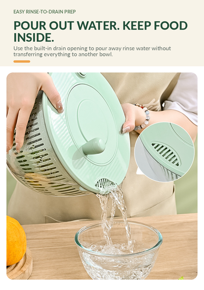 All-in-One Salad Spinner & Vegetable Slicer Set | 6 Blades