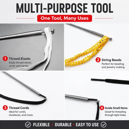 ⚡ Flexible Drawstring Threader Tool – 2PCS Stainless Steel Cord Repair Set